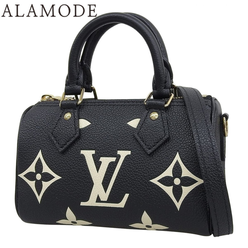 Louis Vuitton Monogram Empreinte Speedy 2Way Crossbody Bag Leather Ivory White